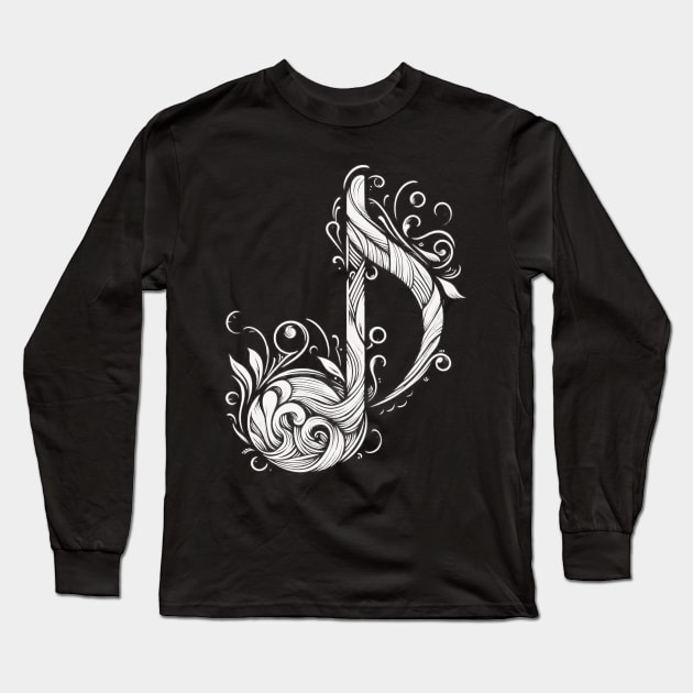 Cool Musical Note Long Sleeve T-Shirt by Mi Bonita Designs